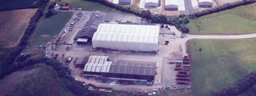 Aerial view of Kents factory